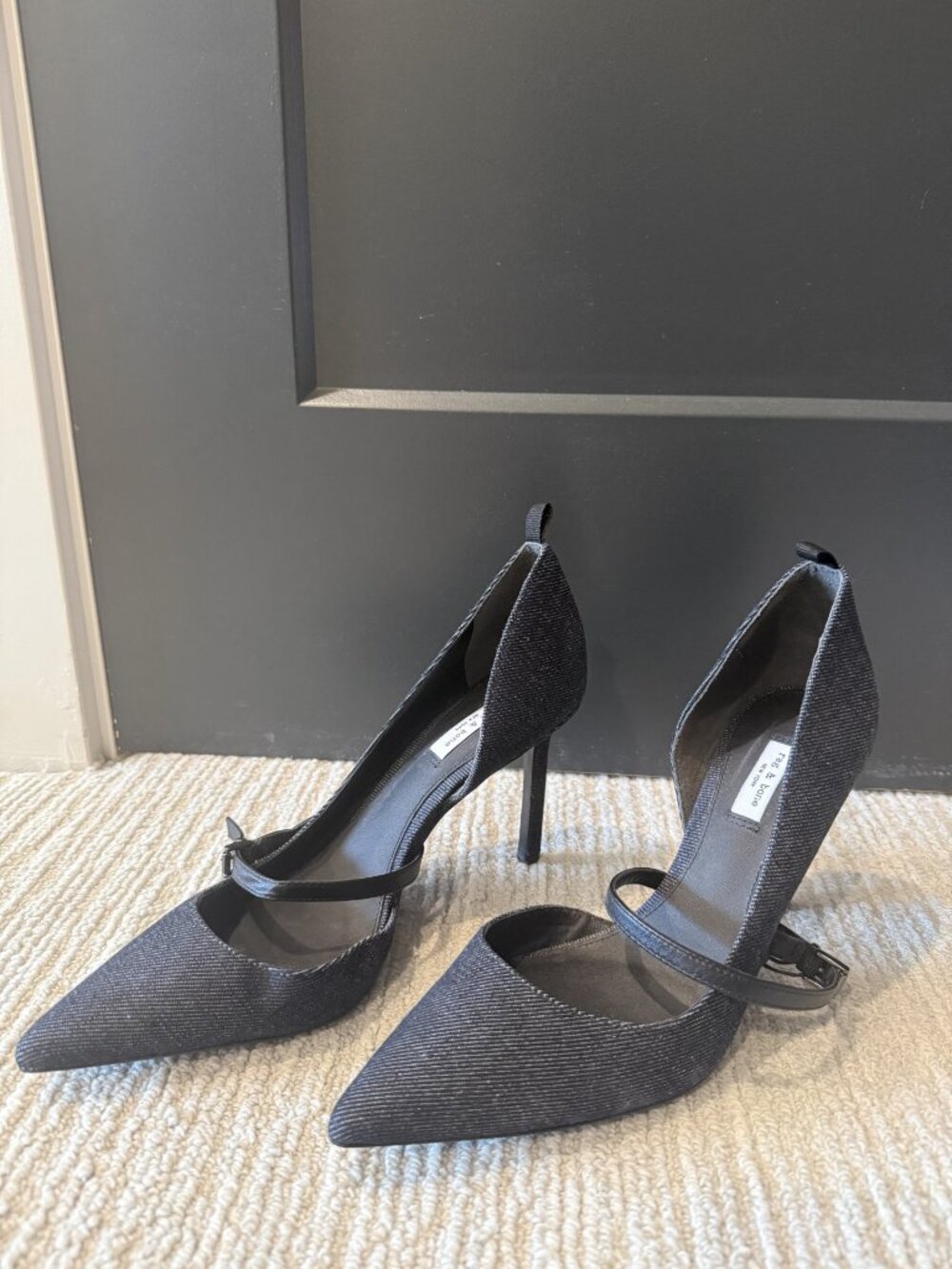 Rag & Bone Pointed Toe Ankle Strap Stiletto Pumps